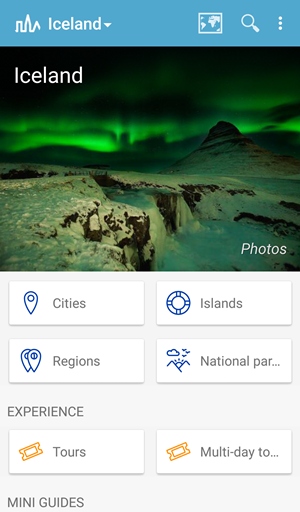 Islandia aplikacje przewodnik