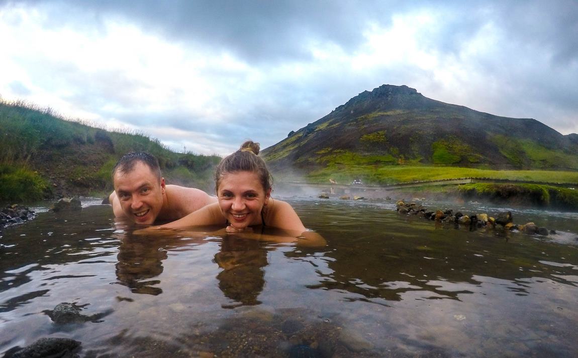 gorące źródła Islandii rzeka