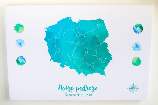 personalizowana mapa Polski