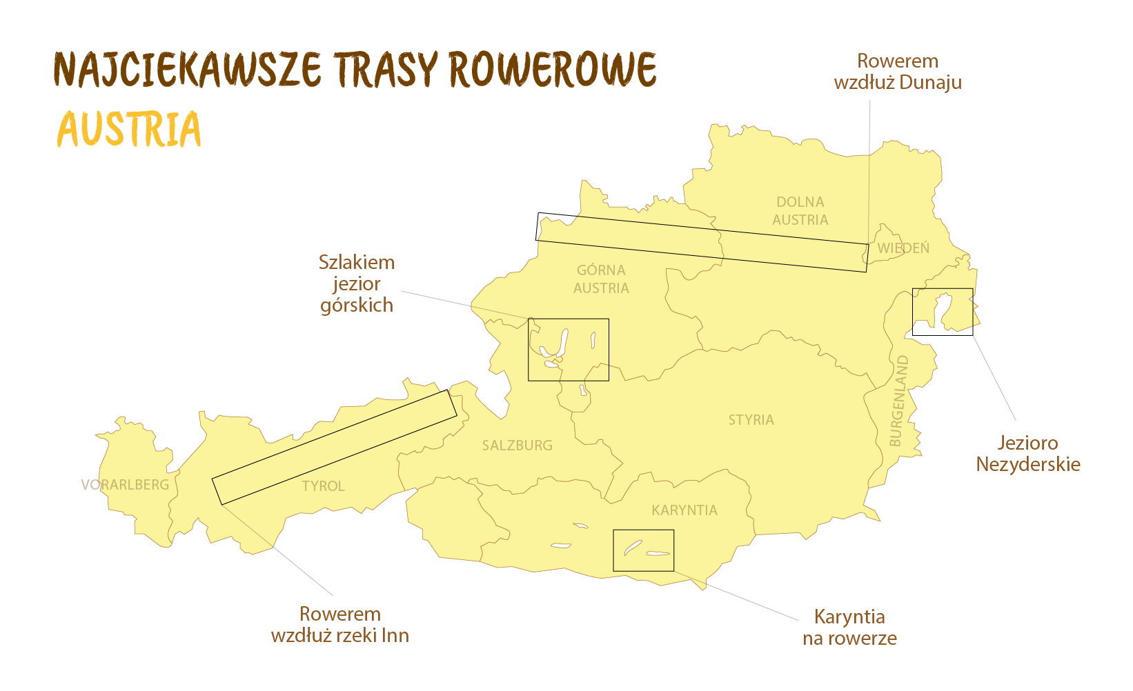 Austria ścieżki rowerowe mapa