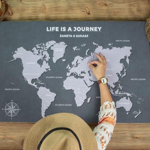 mapa świata dla podróżnika